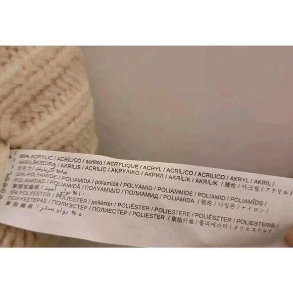 Mng Cable Knit Pullover Sweater Womens Size S Small Fisherman Ski Ivory - Picture 4 of 6